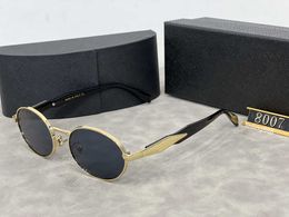 Mens Oval sunglasses designer metal sunglasses for women Optional Polarised UV400 protection lenses sun glasses PP8007