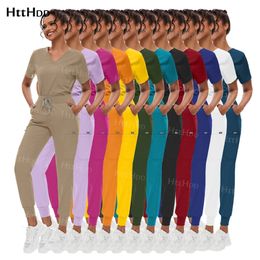 Scrub Sets Uniform Women Joggers Hospital Accessories Gown Pharmacy Healthcare Work Wear Unisex Mens Scrub Soft 240502