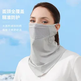 Scarves Woman UV Protection Outdoor Neck Wrap Cover Sports Sun Proof Bib Silk Mask Face Sunscreen Scarf