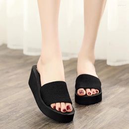 Slippers Fashion Women Platform Muffin Homes DIY Applique High Heel Beach Shoes Summer Wedges Flat For Slides