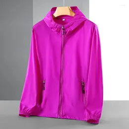 Women's Jackets 2024 Summer Breathable Sun Sunscreen Clothing Women Hooded Jacket Casual Middle-Aged Mom Thin Coat Female Tops S-7XL B305
