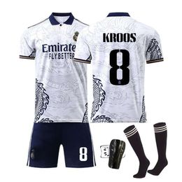 Soccer Sets/Tracksuits Mens Tracksuits 22-23 Real Madrid football shirt dragon print football shirt No. 10 Modric No. 9 Benzema childrens adult suit