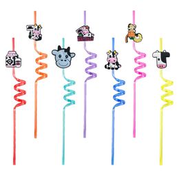 Other Baby Feeding Cow 32 Themed Crazy Cartoon Sts Drinking For Christmas Party Favours Reusable Plastic Decoration Supplies Birthday D Ot5Tc