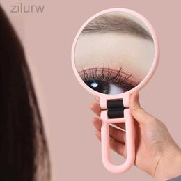 Compact Mirrors 10X 5X 1X magnifying glasses double-sided hand mirrors folding hangers portable magnifying glasses dressing table d240510