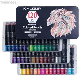 Pencils KALOUR 120 Colors Professional Oil Color Pencil Sketch Pencil for School Painting School Childrens Beginner Art Supplies d240510