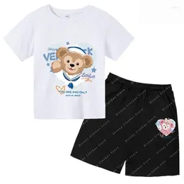 Clothing Sets 2024 Summer Anime Cartoon Kids T Shirt Kawaii Star Delo Casual Wear Girls Boys Fashion Y2K Top Set