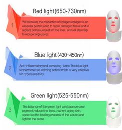 sicicone Electric Facial and Neck LED infrared FIR Beauty facemask pon light therapy PDT lamp skin care mask make in china3843703