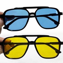 Sunglasses 2024 Vintage Oversized Fashion Men Women Square Shades Eyewear Trendy Ins Brand Design UV400 Sun Glasses
