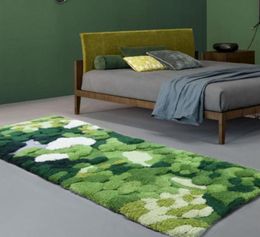 Little forest handmade 3D area rug Nordic style runner rug green decoration children room floor mat5819267
