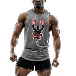 Men's Tank Tops Sleeveless T-shirt For Men Casual Sports Top Breathable Quick Drying Oversized Size Outdoor Gym Training 2D Printed