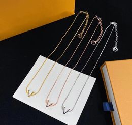 Hip hop trendy easy chic simple letter pendant extra long thin choker necklace Stainless Steel Gold silver rose filled love girls 1537409