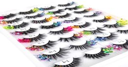 Glitter And Shimmery Eyelashes Makeup Beauty Supplies DIY Fluffy Drag Lashes Decorative False Eyelash For Eye Make Up5850924