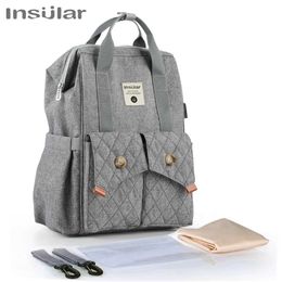 Diaper Bags Fashion Baby Diaper Travel Backpack Mummy Maternity Nappy Stroller Bag for Mom Dad with Stroller Straps Changing Pads Wet Bag T240509