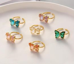 2020 Trendy Butterfly Light Luxury Fairy Air Forest Fashion Trend Versatile Ring Female 6BQ337523742612106