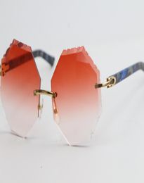 Selling Rimless Sunglasses Metal Mix Marble Blue Plank 4189706 Geometnic Eyewear Shapes Unique Oversized Shapes High Quality C Dec2706664