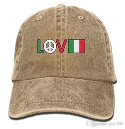 pzx Baseball Cap for Men and Women Peace Symbol Italian Flag Men039s Cotton Adjustable Jeans Cap Hat Multicolor optional1670777