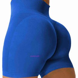 Lu Woman Biker Hotty Hot 2024 New Nude Yoga Pants Womens Tight High Elastic Waist Hip Quick Sports Running Shorts
