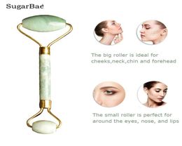 Natural Jade Massager Eyes Stone Face Roller Massager For Face Lift Double Head Anti Cellulite Wrinkle Cool Massage Tool2008455