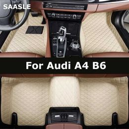 SAASLE Custom Car Floor Mats For Audi A4 B6 2000-2004 Years Auto Carpets Foot Coche Accessorie T240509