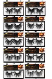 Super Long 25mm 3D 5D Mink Eyelashes Dramatic Real Mink Hair Lashes 25 mm Handmade False Eyelash Eye Makeup Maquiagem4504272