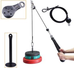 Fitness Pulley Cable System DIY Loading Pin Lifting Triceps Rope Machine Workout Adjustable Length Home Gym Sport Accessories7207468