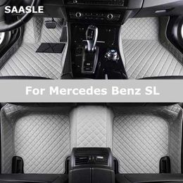 SAASLE Custom Car Floor Mats For Mercedes Benz SL 2013-2023 Years Auto Carpets Foot Coche Accessorie T240509