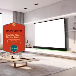 Motorised Floor Rising Screen Smart Controlled Automatic Pop-Up/ Electric Floor Rising Projection Screen With White Cinema Canvas For All Type Projector