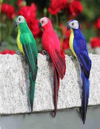 novelty items garden decoration simulation bird parrot feather craft ornament28017082278