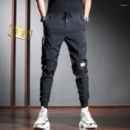 Men's Pants Harajuku Elastic Waist Casual Spring Summer Sports Trousers Tapered Leg Stretch Ideal Daily Wearing Exercise