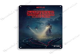 Stranger Things Horror TV Metal Painting Vintage Poster Tin Signs Rusty Decorative Plate Bar Wall Decor Classic Movie Posters Woo1398668
