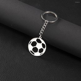 Keychains Diy Pendant Football Keyring Car Gifts For Boyfriend Handmade Stainless Steel Keychain Match Ball Fans Souvenir Key Tag