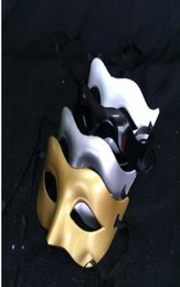 Express Venetian Party Mask Roman Gladiator Halloween Party Masks Mardi Gras Masquerade Mask Color Gold Silver Black Whit3175606