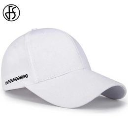 Ball Caps FS 2024 Simple White Black Summer Baseball Caps Brand Women Men Designer Hat Streetwear Hip Hop Snapback Trucker Hats Bone Y240507