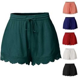 Women's Shorts Fashion Women Lace Plus Size Rope Tie Shorts Sport Pants Leggings Lingerie Shorts For Dress Trousers Inner Clothes Panties Y240504