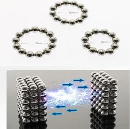 Male Metal Powerful Magnetic Therapy Beads Cockring Penis Foreskin Resistance Reusable Delay Gonobolia Ring Prevent Phimosis Corre4464527