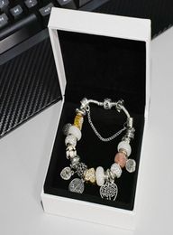 High Quality Glamour Life Tree Pendant Bracelet Suitable for Silver Plated DIY Beaded Pendant Bracelet Original Box Set8189171