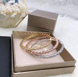 Hot Sale Fashion Lady Women Brass 18K Gold Plated Full Diamond and Smooth Spaced Diamond Shape Narrow Bracelets Bangle7747821