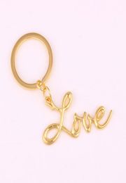 Letter Love Keychain Friend Gift Key Chain Ring Bag Charm Jewellery Pendant Fashion Keyring Key Chain Accessories Gold Colour 5pcslo2054777