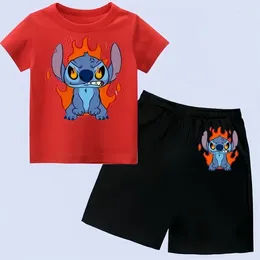 Clothing Sets "Stitch's Adventure: Boys & Girls Cartoon Character Outfit"