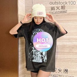 Trend High Quality Galle Dapt t Shirts Designer High Street Joint Eyeball Vintage Print Casual Loose Short Sleeve T-shirt with Real Logo