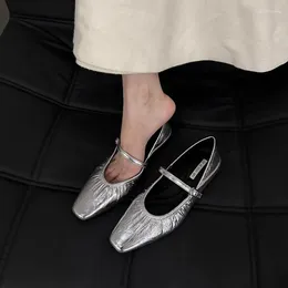 Casual Shoes Women Flats Mary Janes Spring Fashion Square Toe Shallow Ladies Soft Sole Ballerinas Flat Heel Ballet