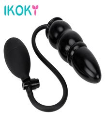 IKOKY Inflatable Anal Plug Expandable Butt Plug With Pump Adult Products Silicone Sex Toys for Women Men Anal Dilator Massager C189930752