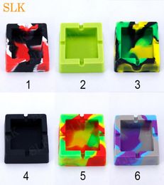 Camouflage color square silicone ashtray heat resistant ashtrays ECO friendly silicone ashtray for easy cleaning ash trays for 4202590699