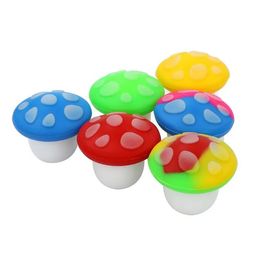 5ML Mushroom Smoking Silicone Container Non-stick Jars Dab Case For Vaporizer Oil Solid Box Wax Containers Pine cones DHL Free