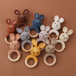 Teethers Toys Baby Wooden Teeth Hooked Ratchet Toys BPA Non Ratchet Baby Mobile Gym Newborn stroller Education Toys Direct Transport d240509