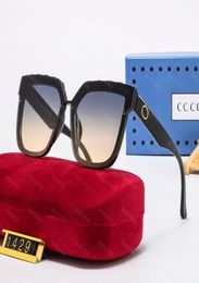 Sun Glasses Luxury Designer Sunglasses For Women Gold Embossed Lettering Eyeglass G Mens Classic Transparent Frame Box Fashion Acc2240906