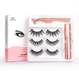 30 SET Liquid Eyeliner Magnetic False Eyelashes Tweezer Set 5 Magnet False Eyelashes Set Glue Make Up Tools 3 Pairs eyelash 3i5096207