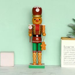 Wooden Nutcrackers Figure Crafts Soldier Doll Vintage Puppet Desktop Ornament Handicrafts Gift Home Office Decoration 240427