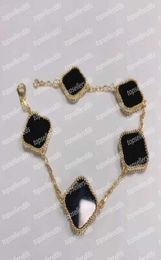 Classic Fashion Charm Bracelets Four Leaf Clover Designer Jewellery 18K Gold Bangle bracelet for women men Necklaces Chain elegant j5425372