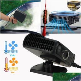 Car Heating Fans New High Quality 2In1 150W Cooling Heater Fan Defroster Demister 12V Dryer Winshield Drop Delivery Automobiles Motorc Otrl3